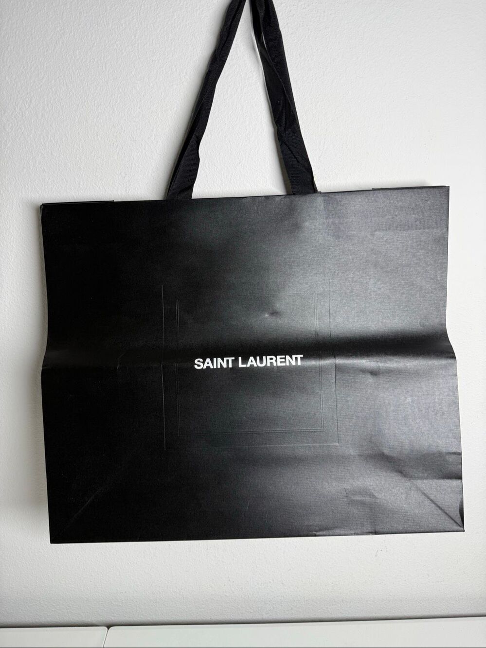 Saint Laurent Black Luxury Shopping Gift Bag 22 X 18 Inch Designer Bag